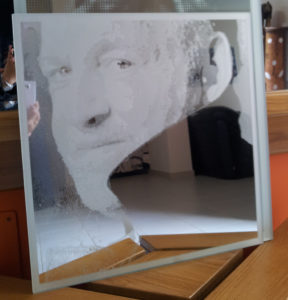 Ritratto su specchio di Joe Cocker