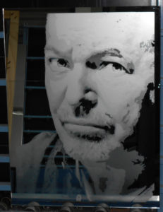 Ritratto su specchio di Vasco Rossi 1